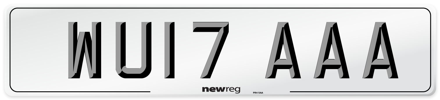 WU17 AAA Number Plate from New Reg